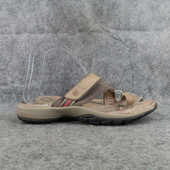 Columbia Shoes Womens 6 Sandals Casual Outdoor Active Sport Toe Ring Leather Tan - Picture 2 of 12